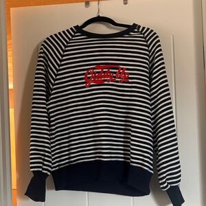 Giddy Up Striped Black and White Sweater